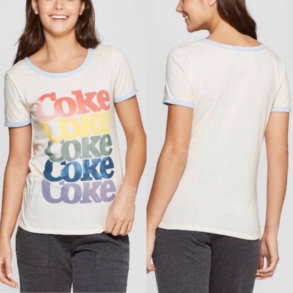 Coca-cola rainbow graphic tee size Medium